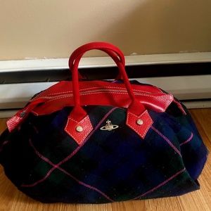 Authentic Vivienne Westwood Tartan Canvas Bag